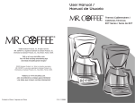 Mr. Coffee ECTX84 User manual