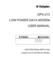 Dataplex DPX-213 User manual
