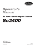 Cub Cadet SC2400 Operator`s manual