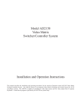 American Dynamics AD1686B Operating instructions