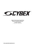 CYBEX Total Access Chest Pres Service manual