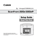 Canon 220EP Setup guide