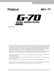 Roland G-70 Owner`s manual