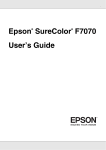 Epson SureColor F7070 User`s guide