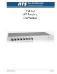 RTS IFB-828 User manual