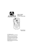 Audiovox FR-314 Owner`s manual