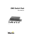 Martin DMX Switch Pack User manual