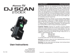 American DJ Performance Scan 250 Instruction manual