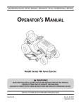 MTD series 780 Operator`s manual