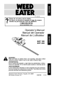 Weed Eater GHT 220 LE Operating instructions