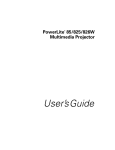 Epson V11H295020 - PowerLite 85 XGA LCD Projector User`s guide