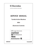 Electrolux Full Size Tumble Action Washer Service manual