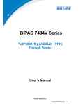 Billion BiPAC 7404VGO User`s manual