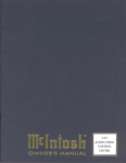 McIntosh HT-3 Operating instructions