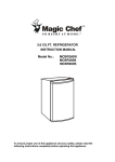 Magic Chef MCBR360B Instruction manual