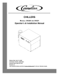 Cornelius CH Series Installation manual