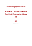 Red Hat Cluster Suite for Red Hat Enterprise Linux 4.5 4.5
