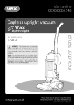 Vax V-044T Instruction manual