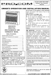 Procom MN300HGA Installation manual