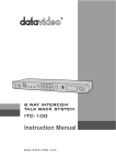 Data Video ITC-100 Instruction manual