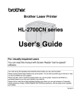 Brother HL-2700CN User`s guide