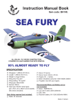 Black Horse Model Sea Fury Instruction manual