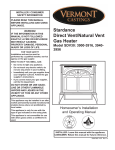 Vermont Castings Stardance SDV30 Operating instructions