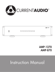 Current Audio AMP-870 Instruction manual