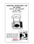 Mr. Coffee EXP1 or EXP3 Operating instructions