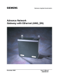 Siemens Advance Network Gateway User`s manual