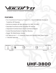 VocoPro UHF-3800 Operating instructions