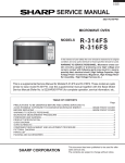 Sharp R-301FK Service manual