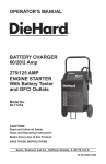 DieHard 20 Operator`s manual