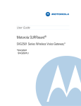 Motorola SURFboard SVG2501U User guide