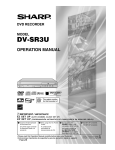 Sharp DV-SR3U Operating instructions