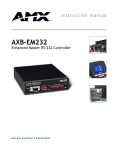 AMX AXB-EM232 ENHANCED MASTER RS-232 CONTROLLER Instruction manual