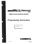 Vertical DXP Plus Programming instructions