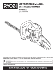 Ryobi RY39500 Operator`s manual