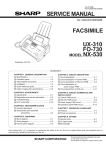 Sharp UX-310 Service manual