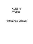Alesis Wedge User`s manual