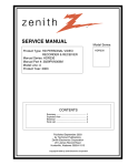 Zenith HDR230 Service manual