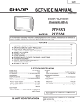 Sharp 27F631 Service manual