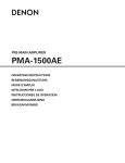 Denon PMA-1500AE Operating instructions
