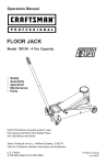 Craftsman 950156 Operators Operating instructions