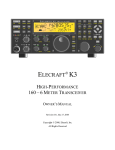ELECRAFT KXV3 Specifications