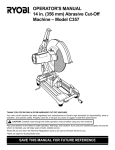 Ryobi C357 Operator`s manual