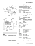 Epson 830p - PowerLite XGA LCD Projector Specifications