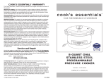 Cook's essentials CEPC800 Owner`s manual