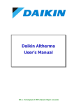 Altherma ERLQ011CAV3 User`s manual