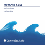 Cambridge Audio LM10 Installation guide